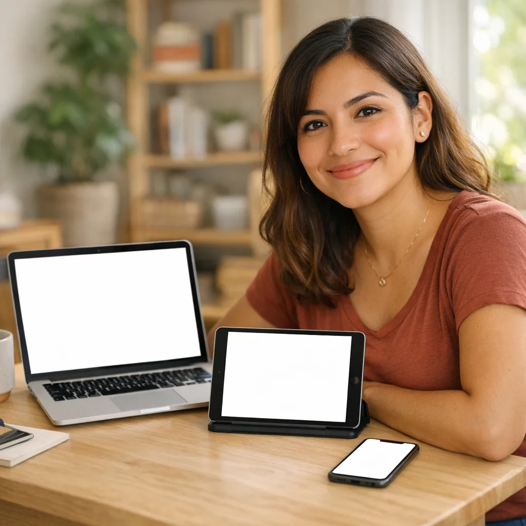 Responsive Tech Mockup Bundle: Laptop, Tablet & Smartphone