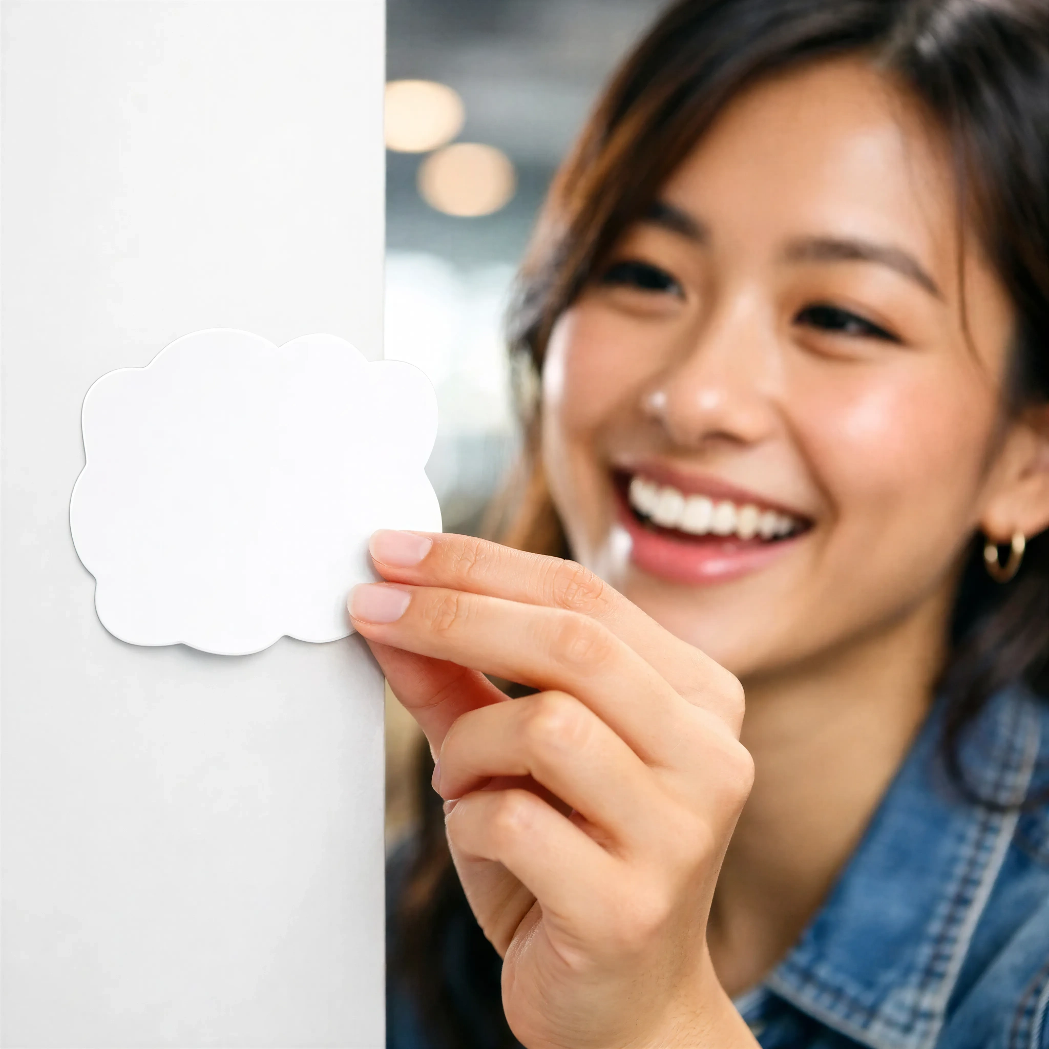 Custom Cloud Sticker Mockup - Lifestyle Brand Mockup