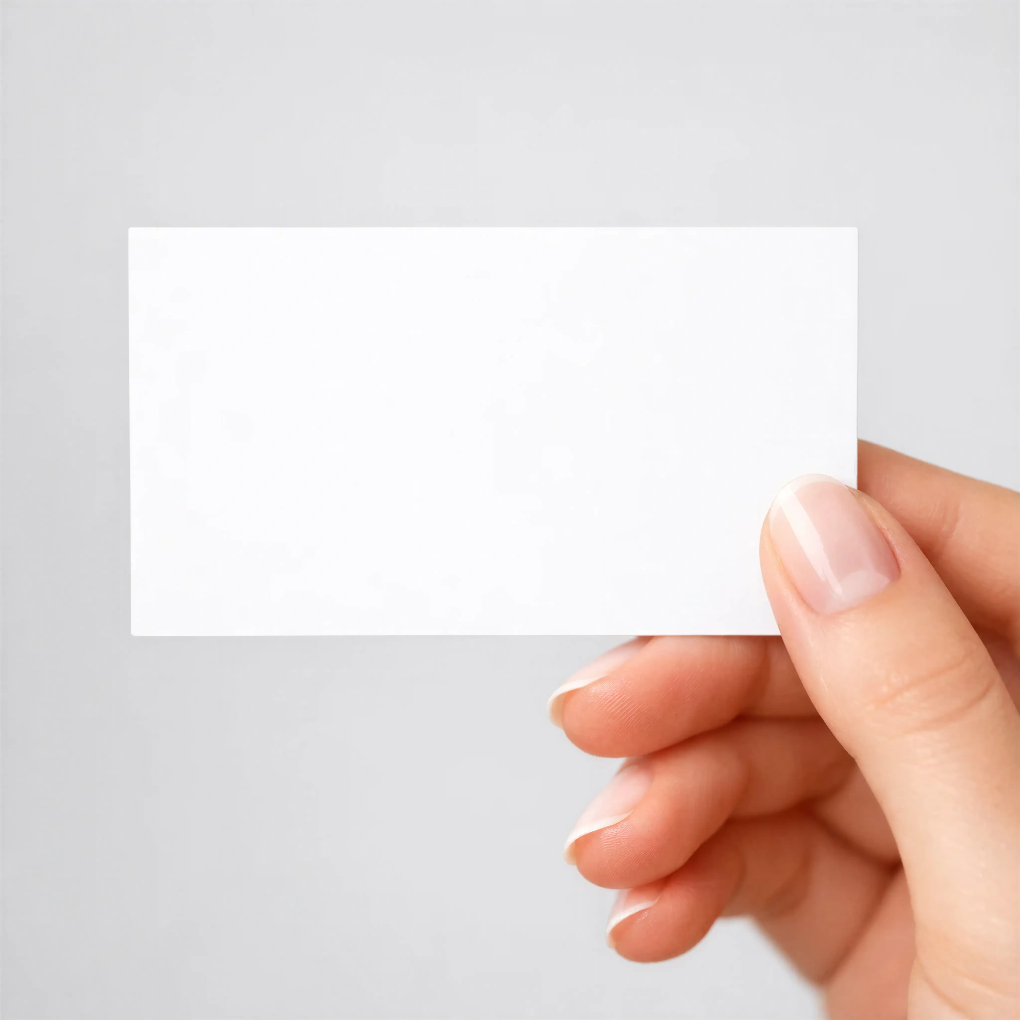 Blank Business Card Mockup - Hand Holding Template