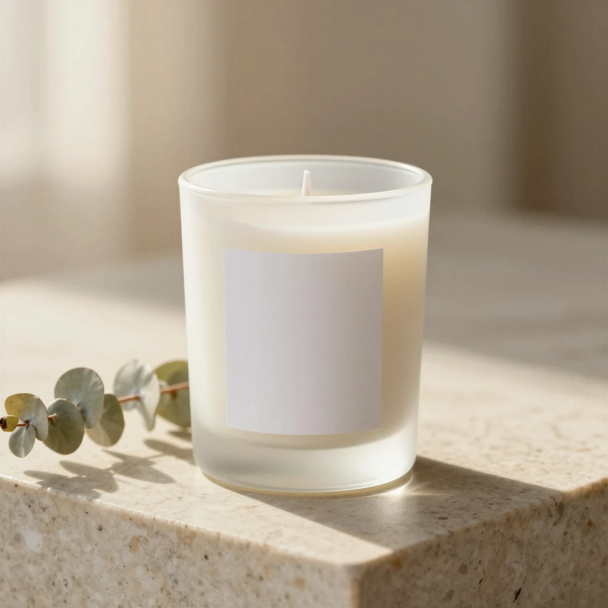 Glass Candle Mockup - Home Decor & Lifestyle