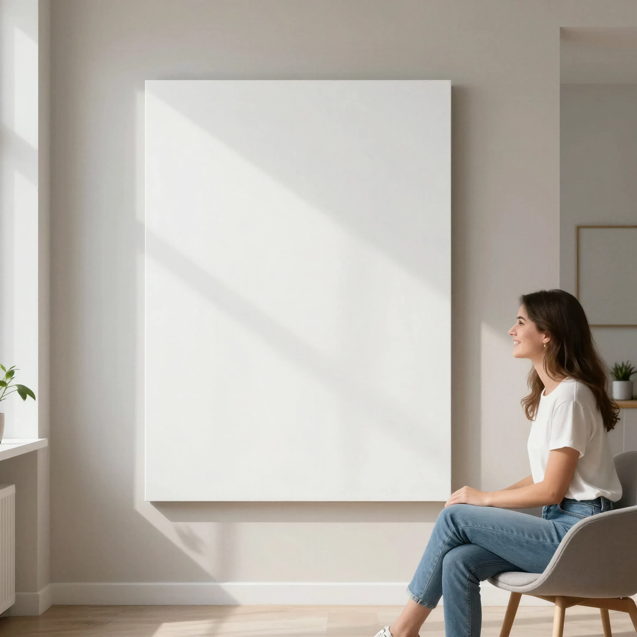 T-Shirt and Chair Mockup - Modern Interior Design